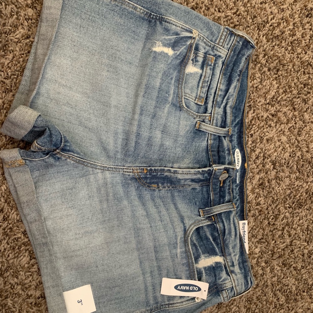 Jean shorts.